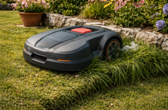 Mähroboter, der an Rasenkanten und Hindernissen im Garten hängen bleibt