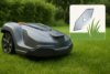 Illustration zu ersatzmesser mähroboter wechseln anleitung mit einem brandneutralen Mähroboter im Garten